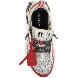 Red Polyester Athletic Sneakers