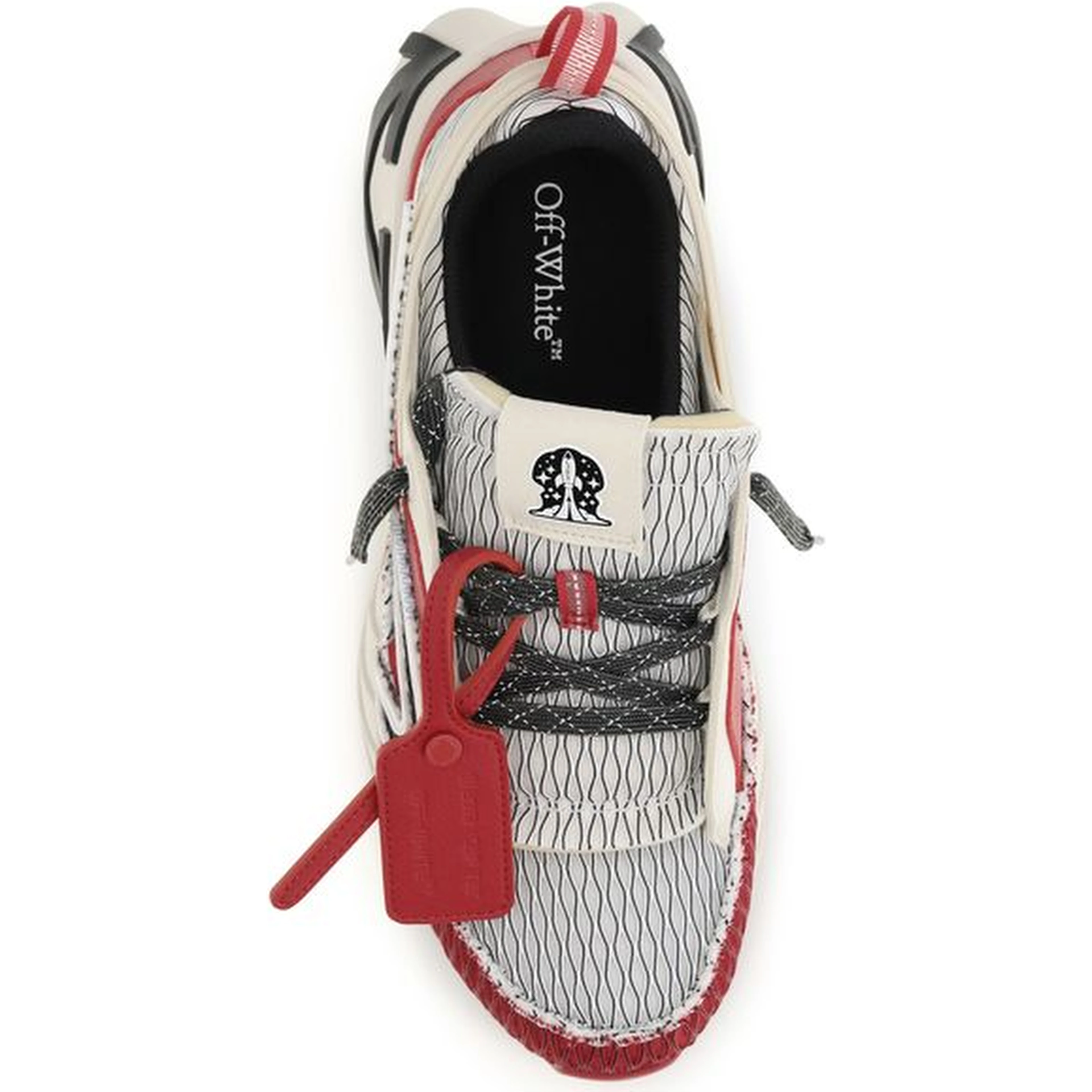 Red Polyester Athletic Sneakers