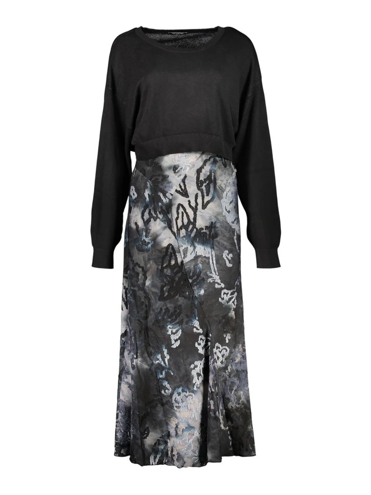 Blue Polyester Women's Dress