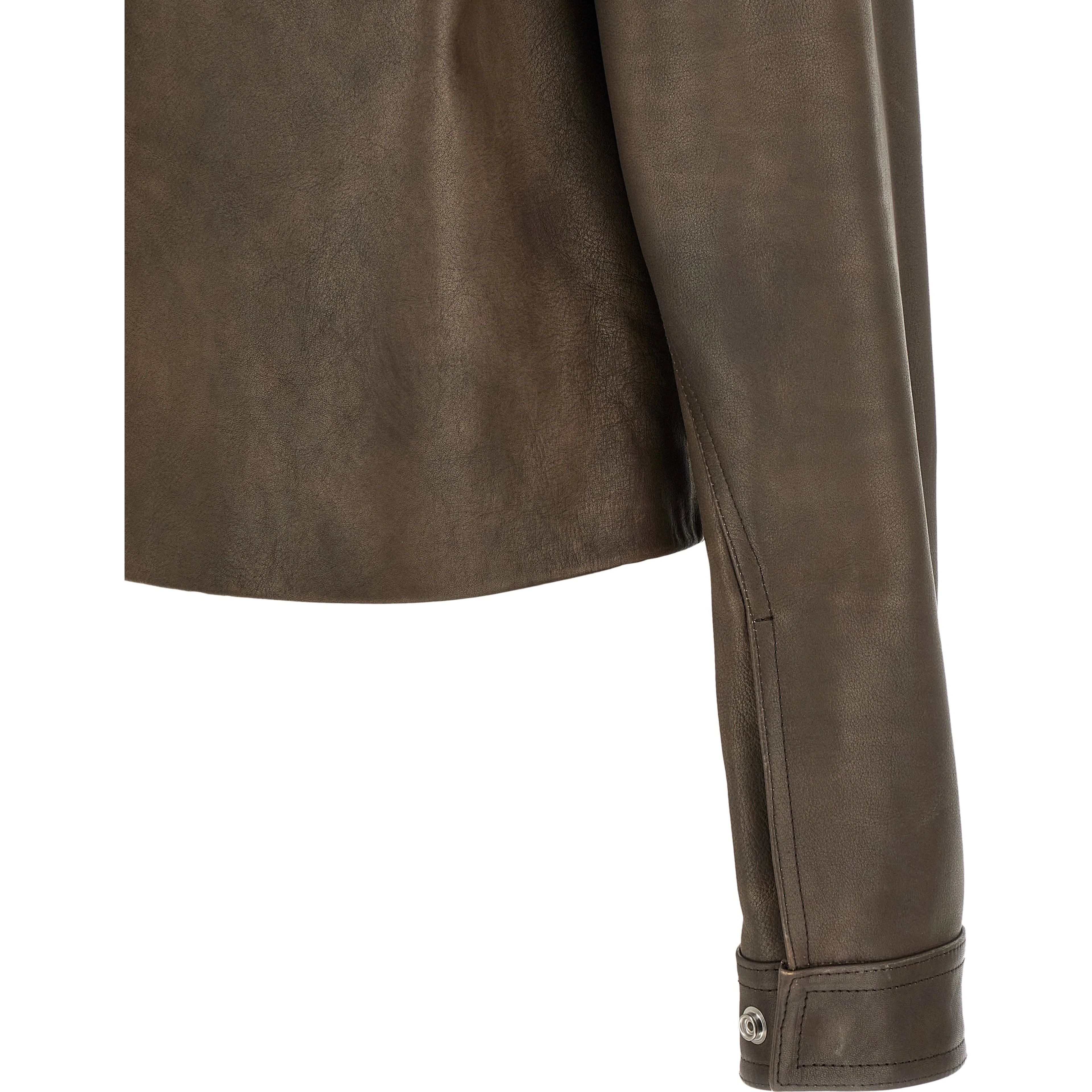 Brown Calfskin Leather Jacket