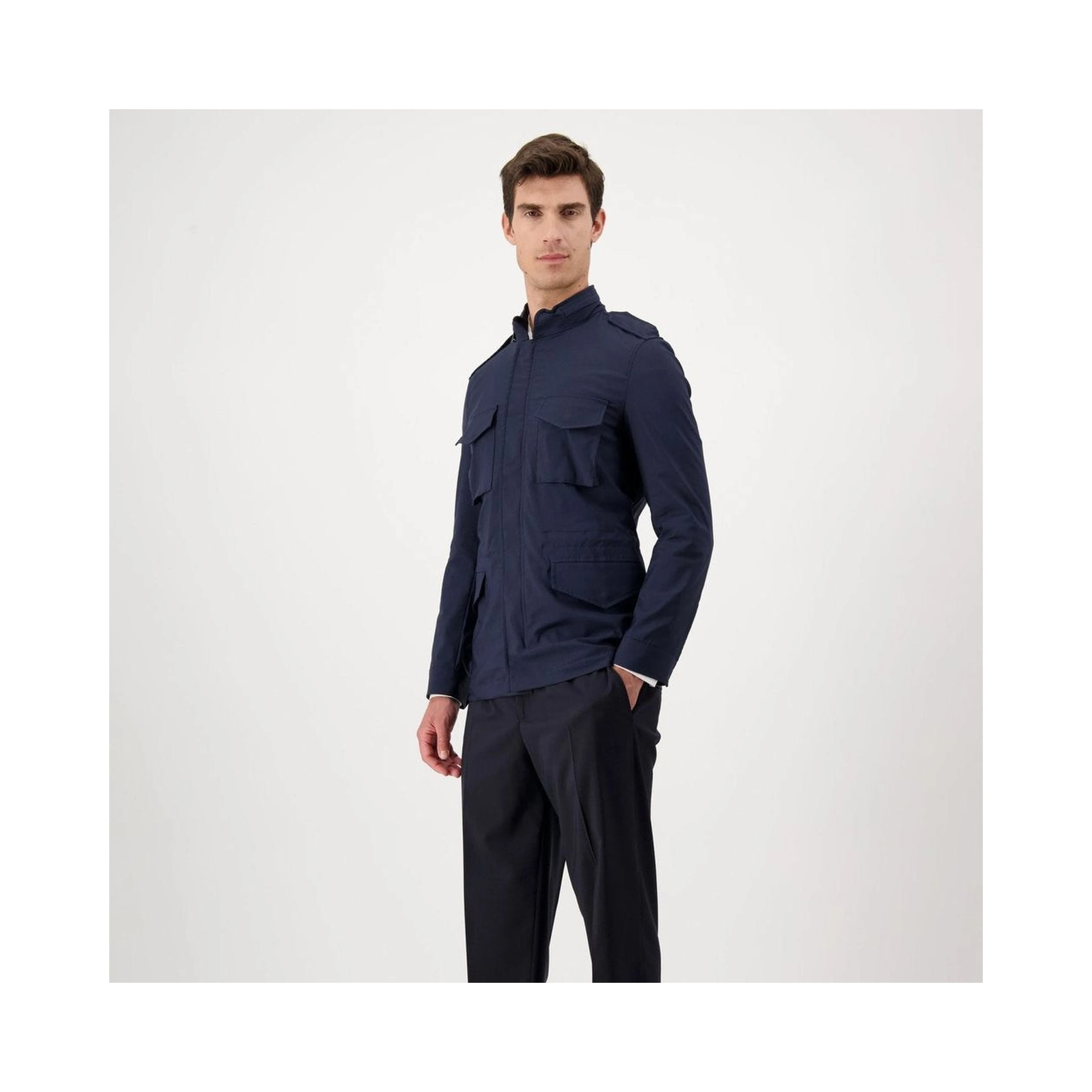 Navy Blue Cotton Jacket