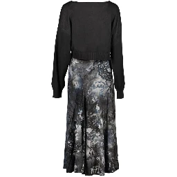 Blue Polyester Women's Dress