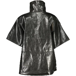 Black Polyurethane Women Sweater