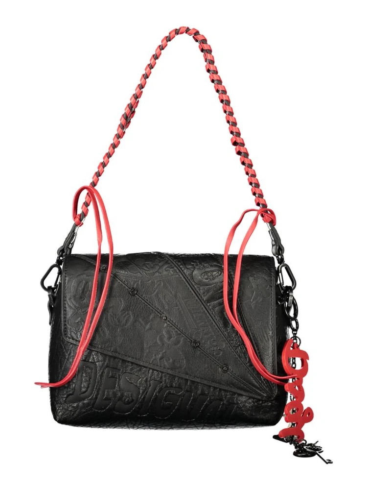 Black Polyurethane Women Bag