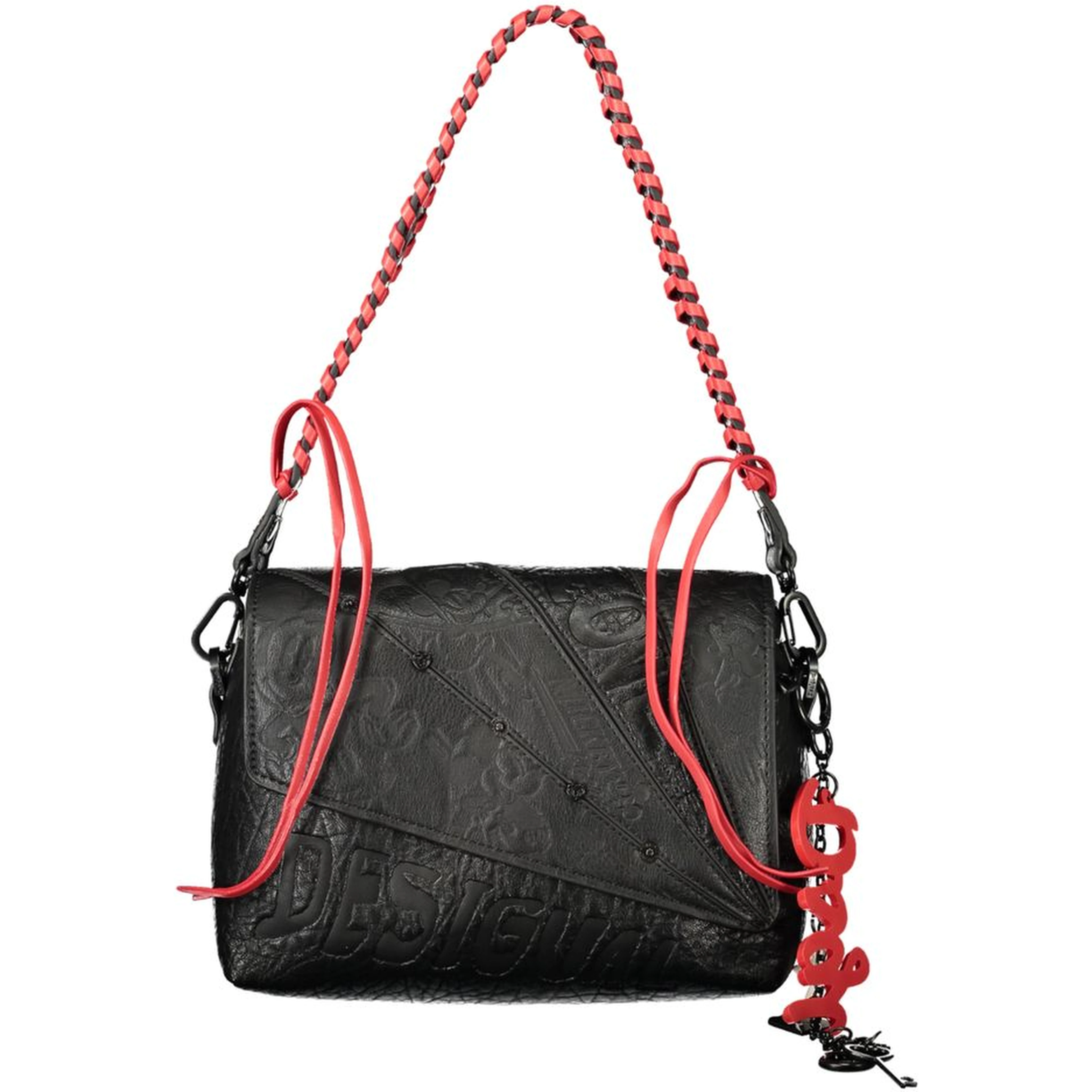 Black Polyurethane Women Bag