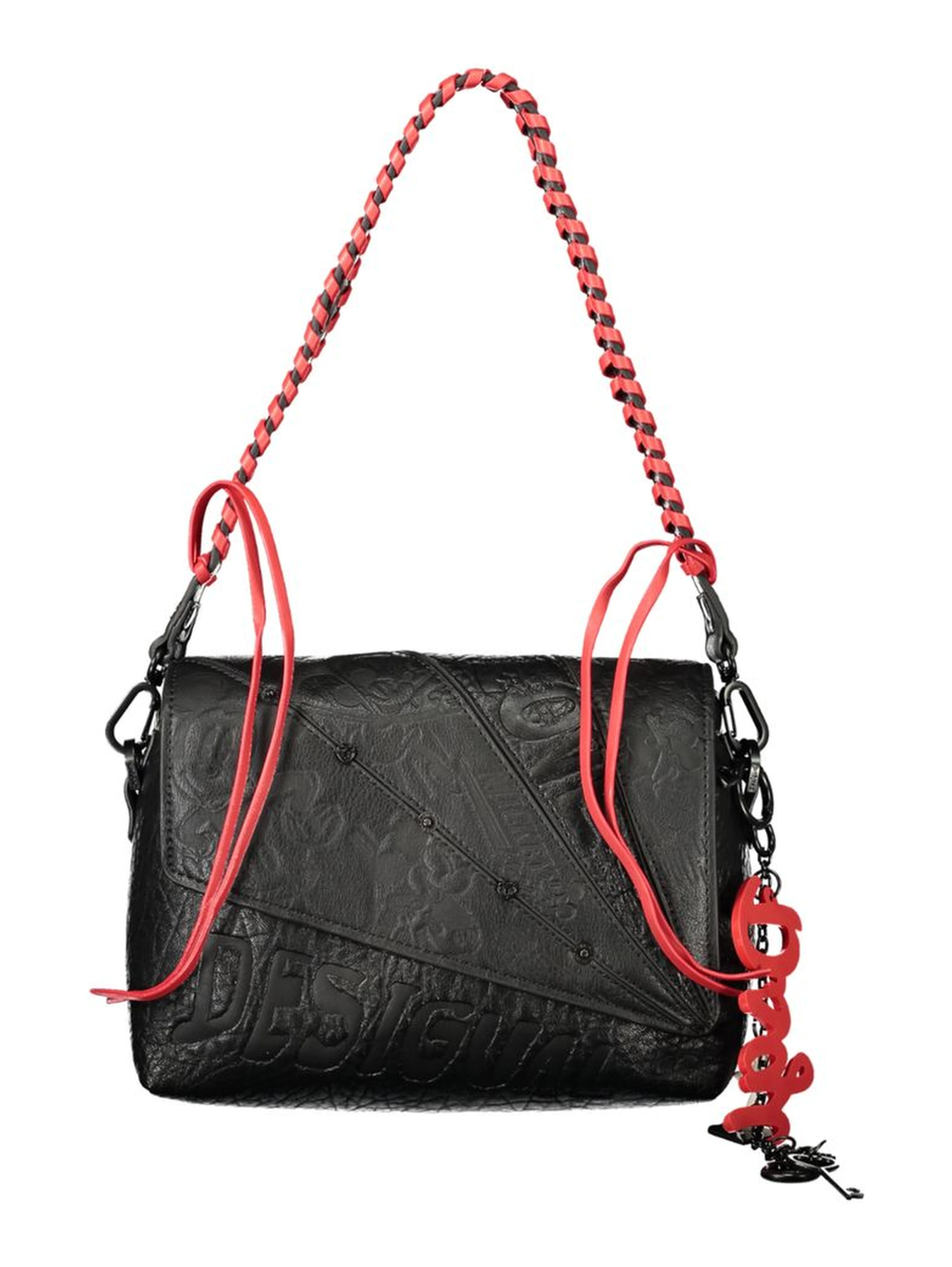 Black Polyurethane Women Bag