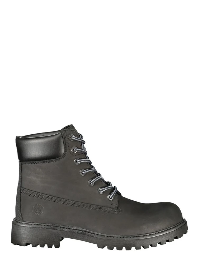 Black Leather Mens Sneaker