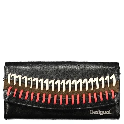 Black Polyurethane Women Wallet
