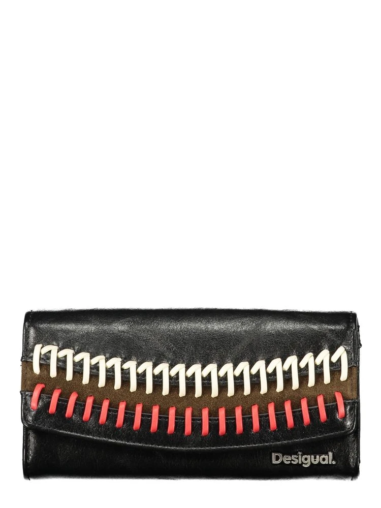 Black Polyurethane Women Wallet