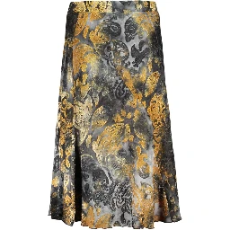 Blue Polyester Women's Skirt