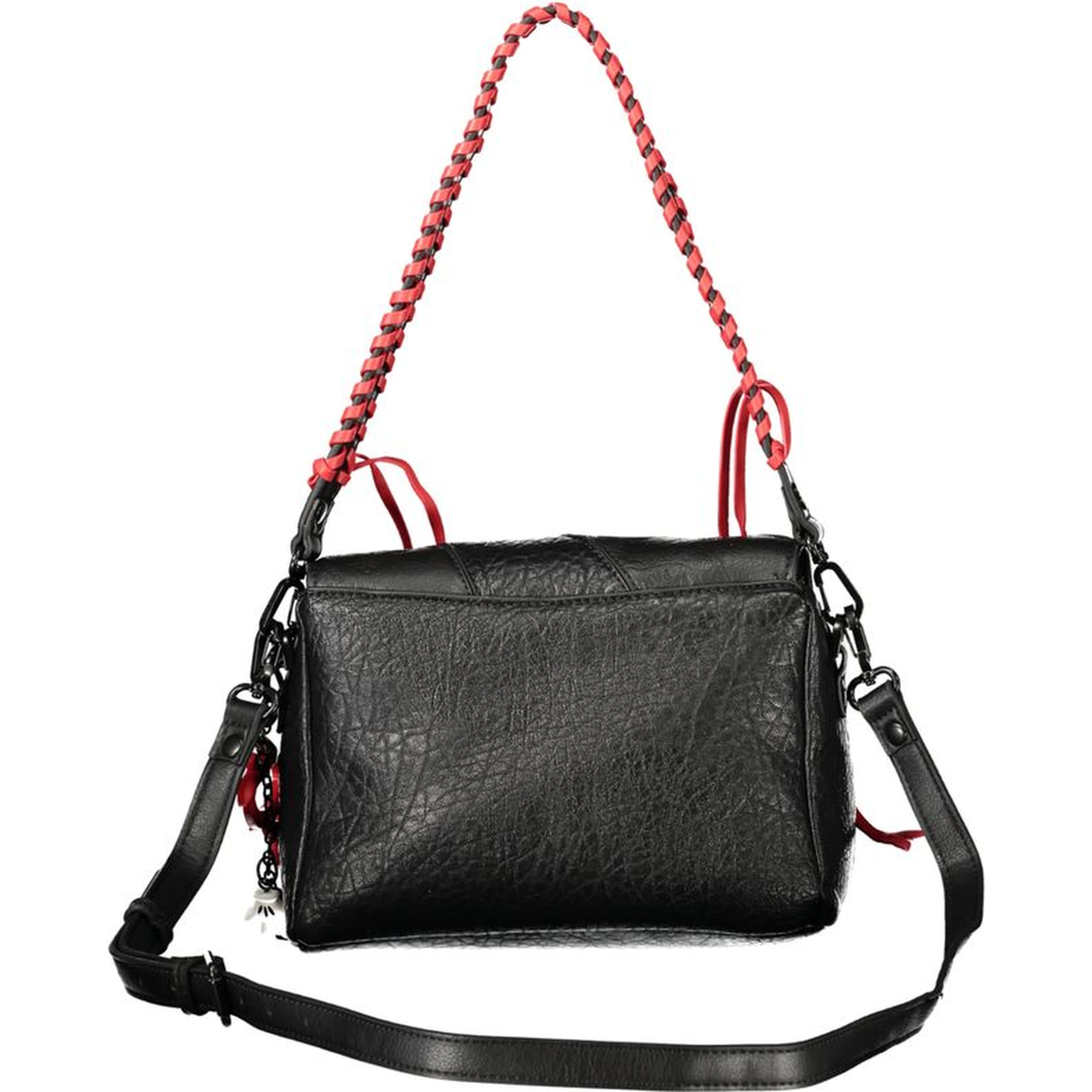 Black Polyurethane Women Bag