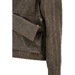 Brown Calfskin Leather Jacket