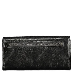 Black Polyurethane Women Wallet