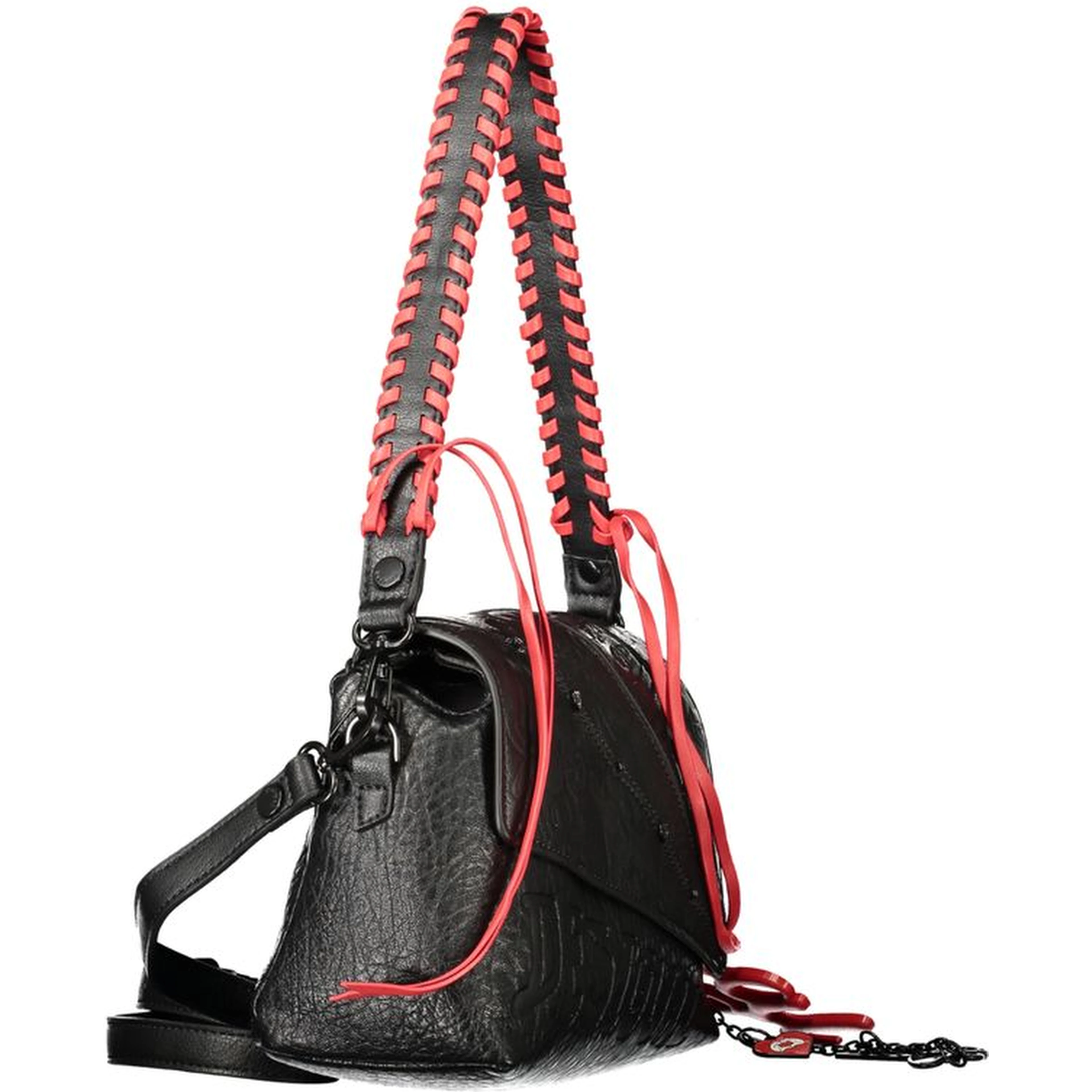 Black Polyurethane Women Bag