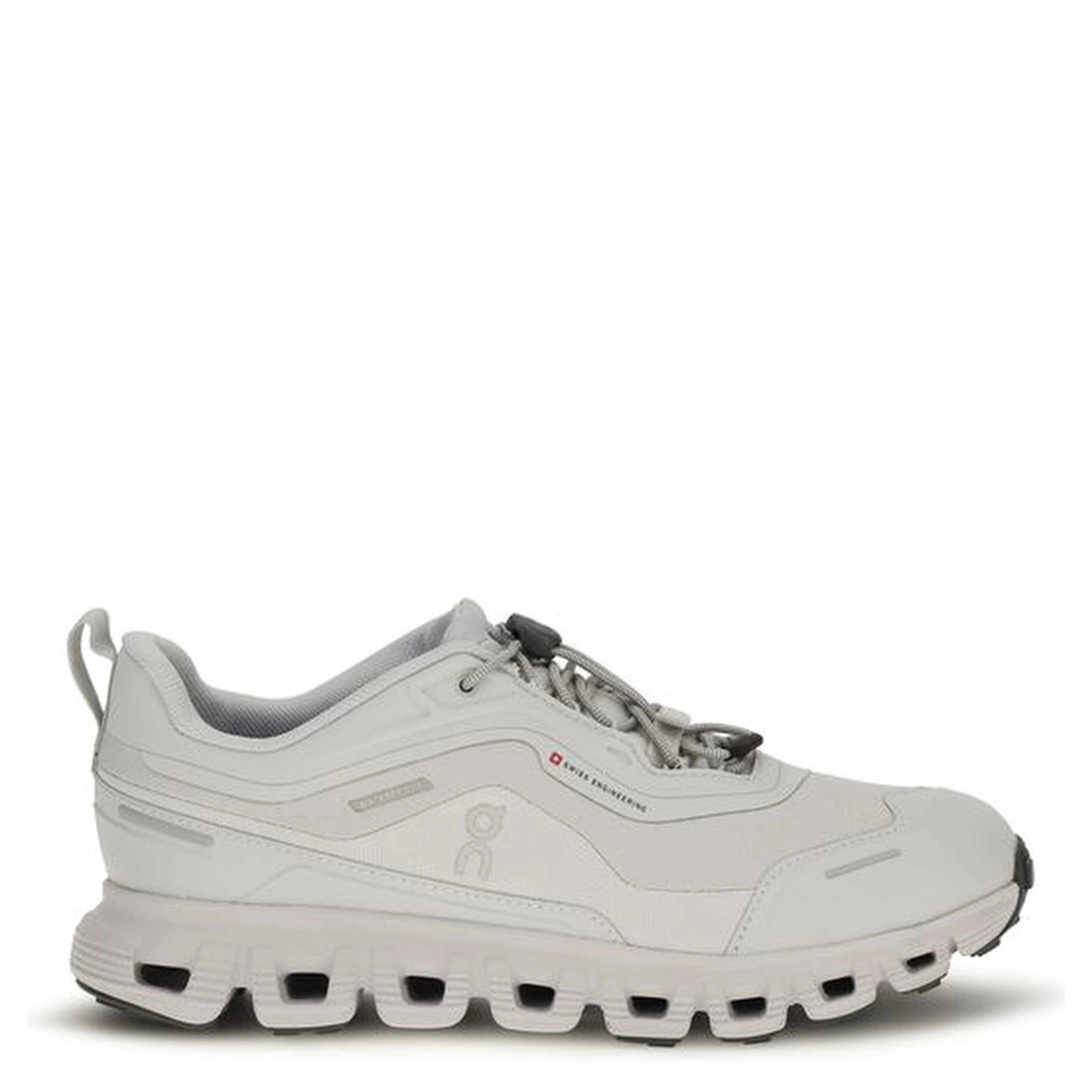 White Polyester Athletic Sneakers
