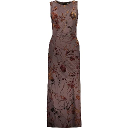 Brown Polyester Women's Dress