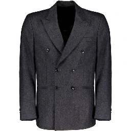 Gray Wool Full-Length Jacket