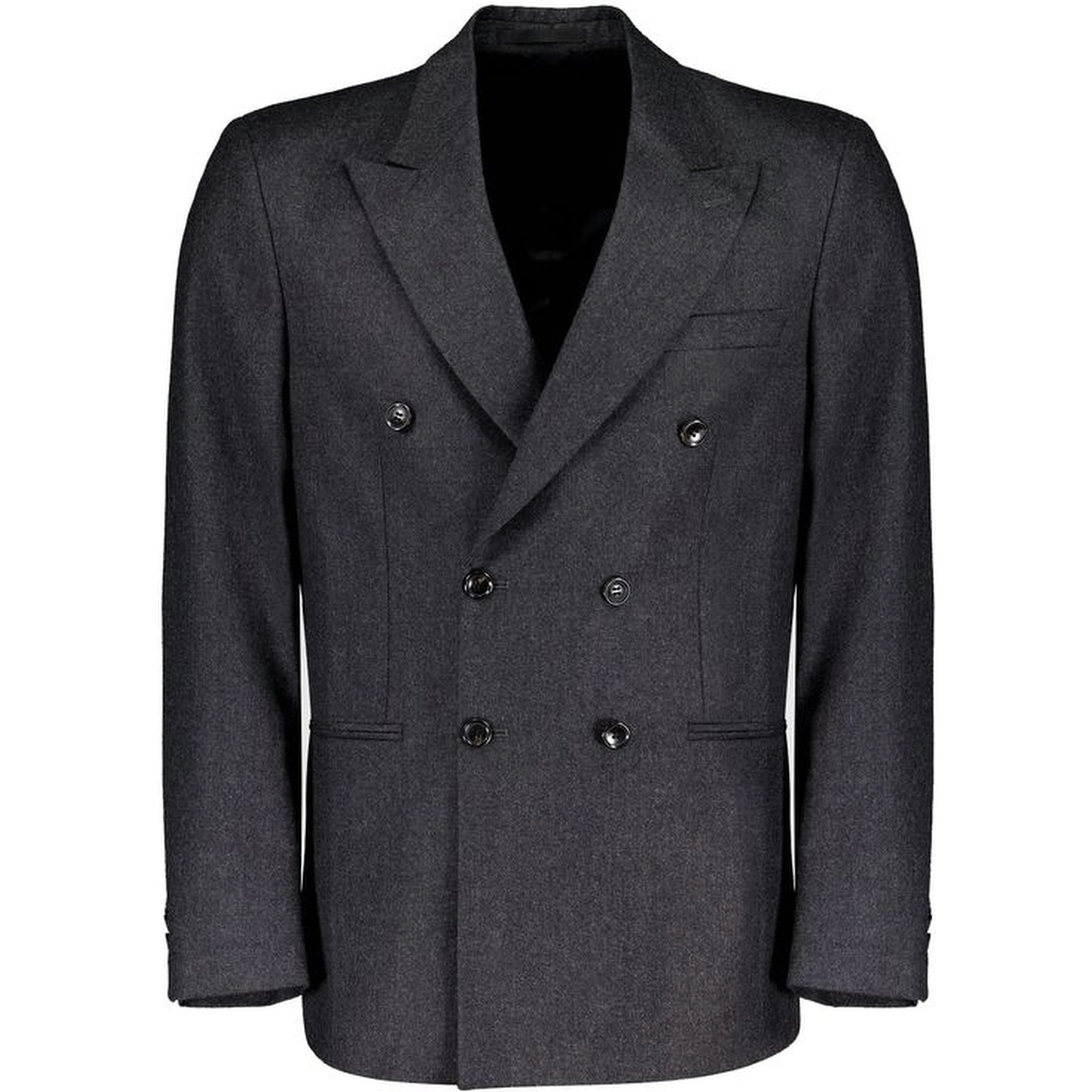 Gray Wool Full-Length Jacket