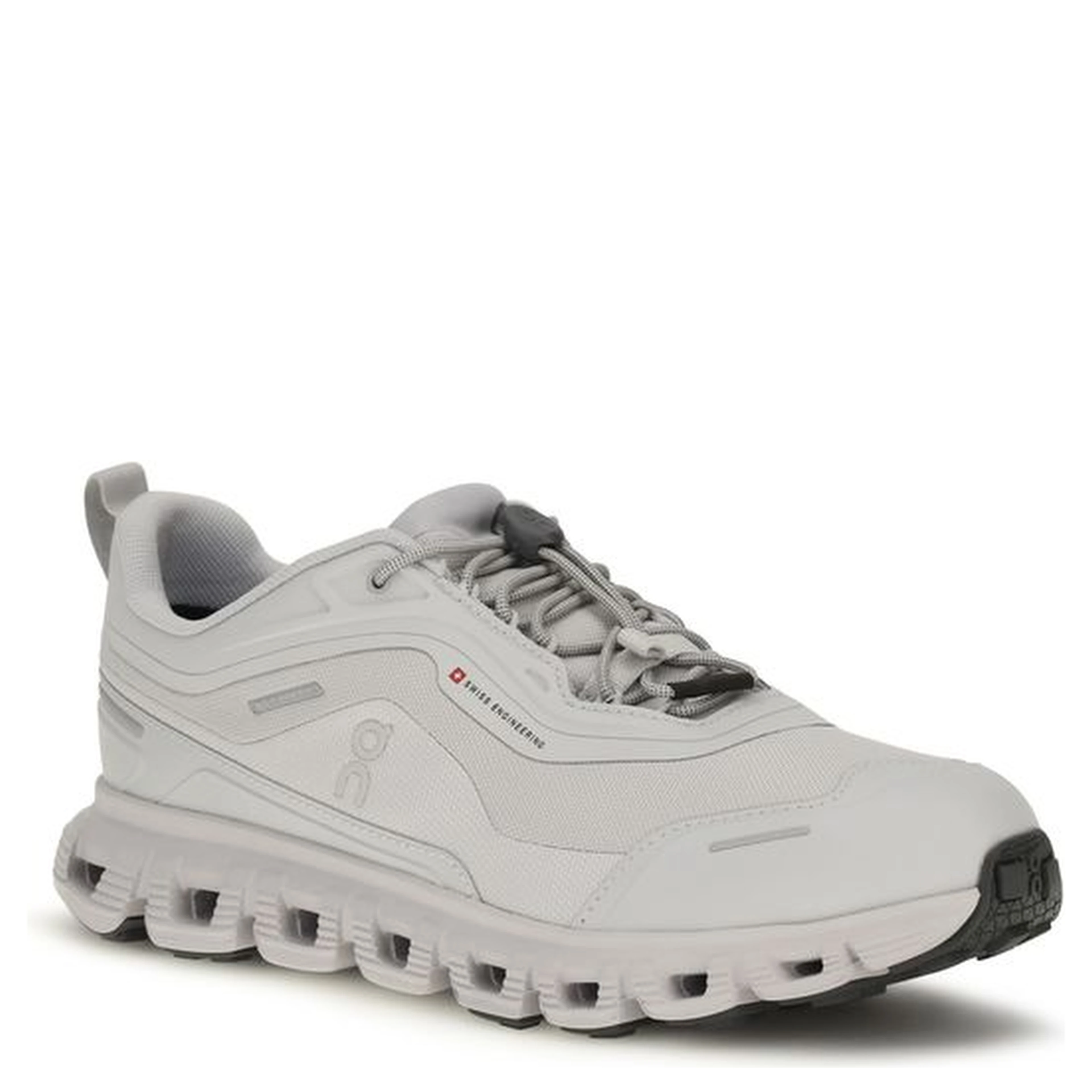 White Polyester Athletic Sneakers