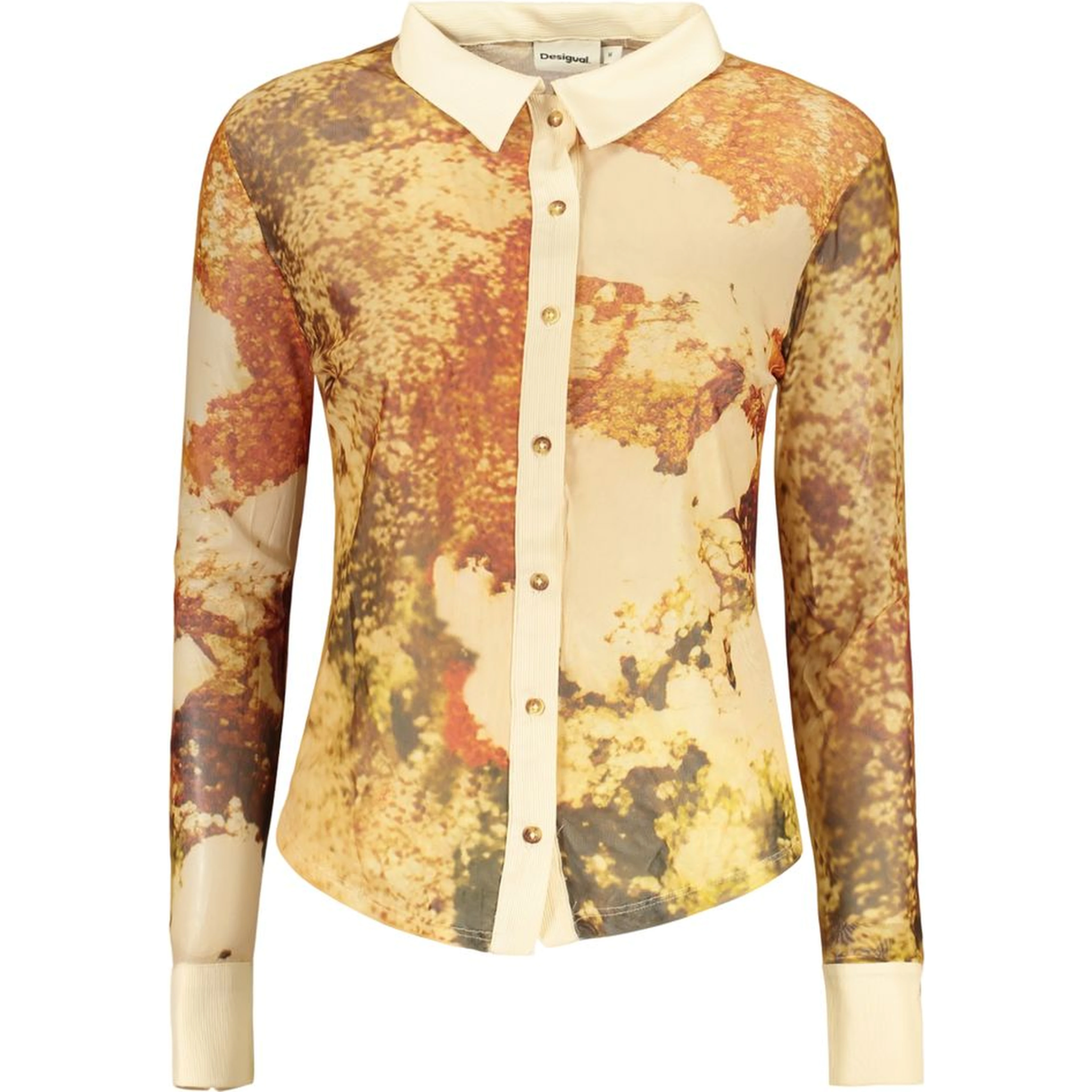 Beige Polyester Female Shirt