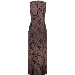 Brown Polyester Women's Dress