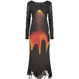 Black Polyester Women's Dress