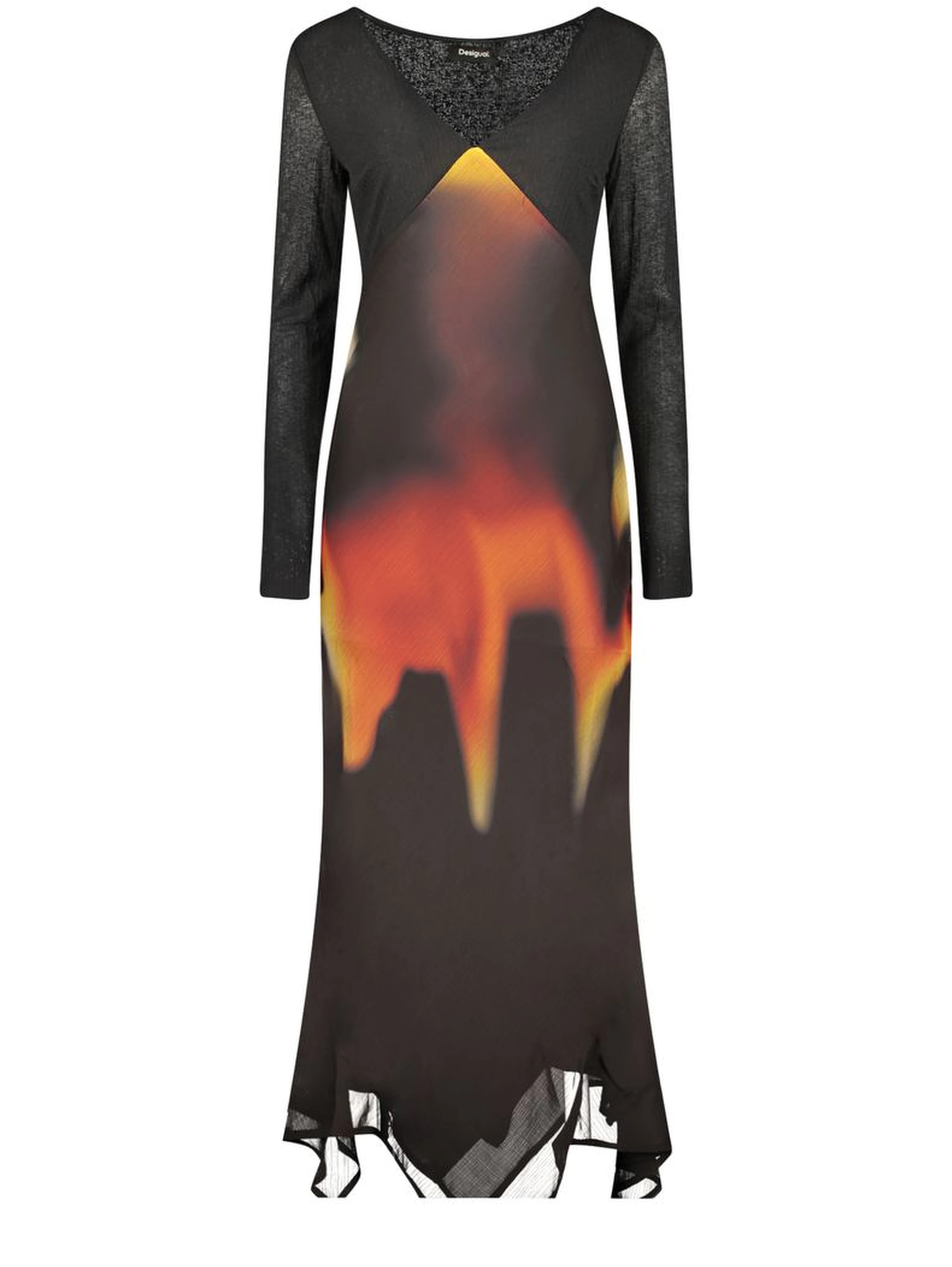 Black Polyester Women's Dress