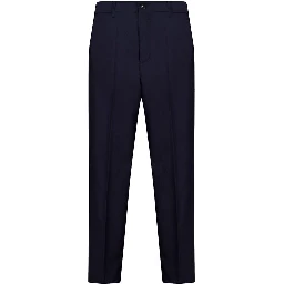 Blue Wool Dress Pants