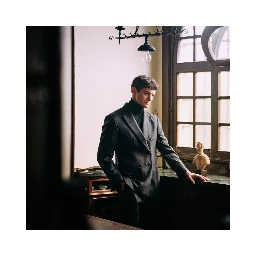Gray Wool Full-Length Jacket