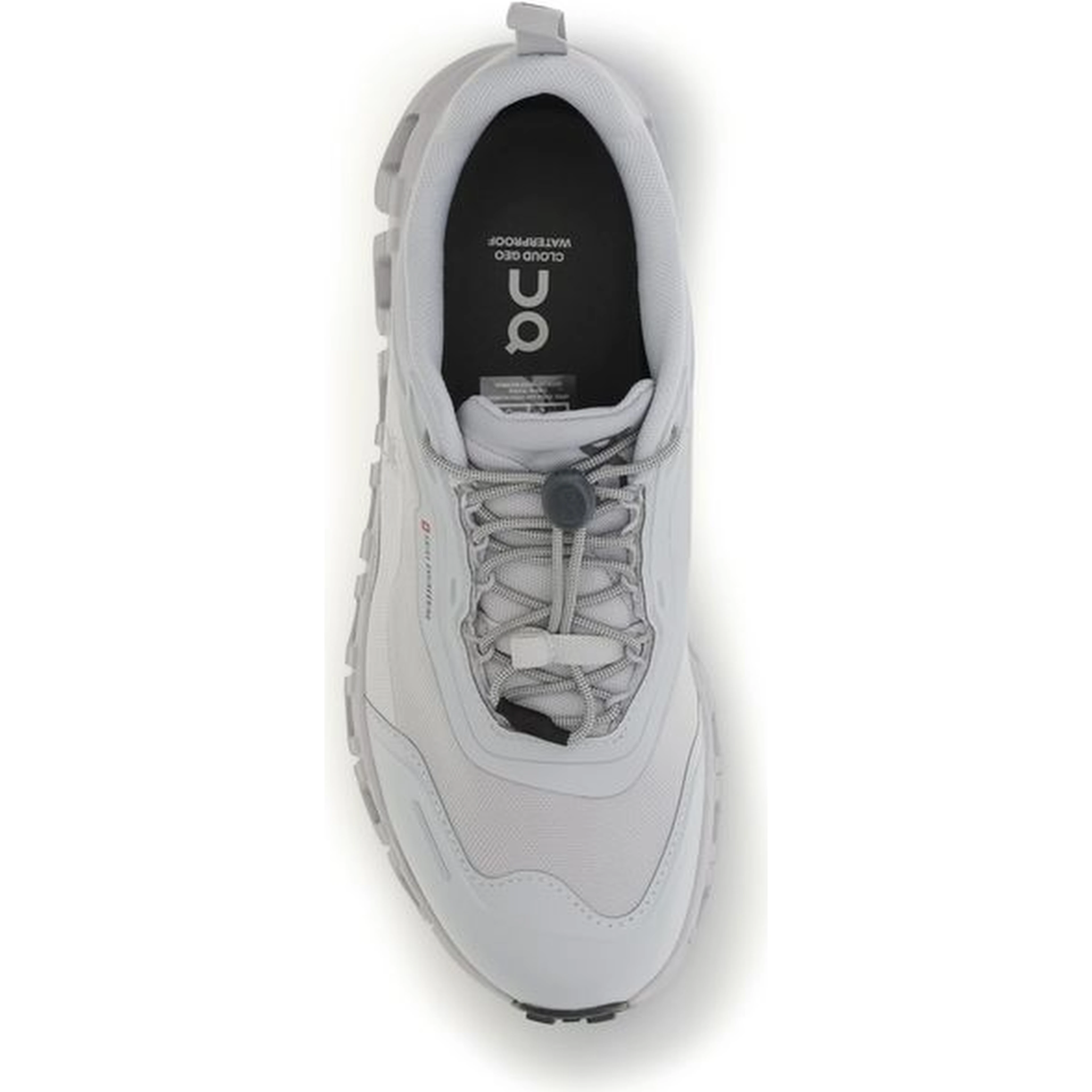White Polyester Athletic Sneakers