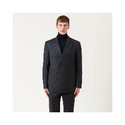 Gray Wool Full-Length Jacket