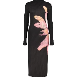 Black Polyester Women's Dress