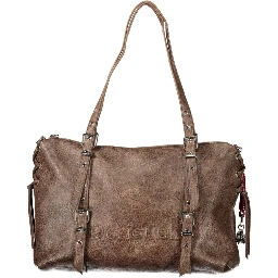 Brown Polyurethane Womens Bag