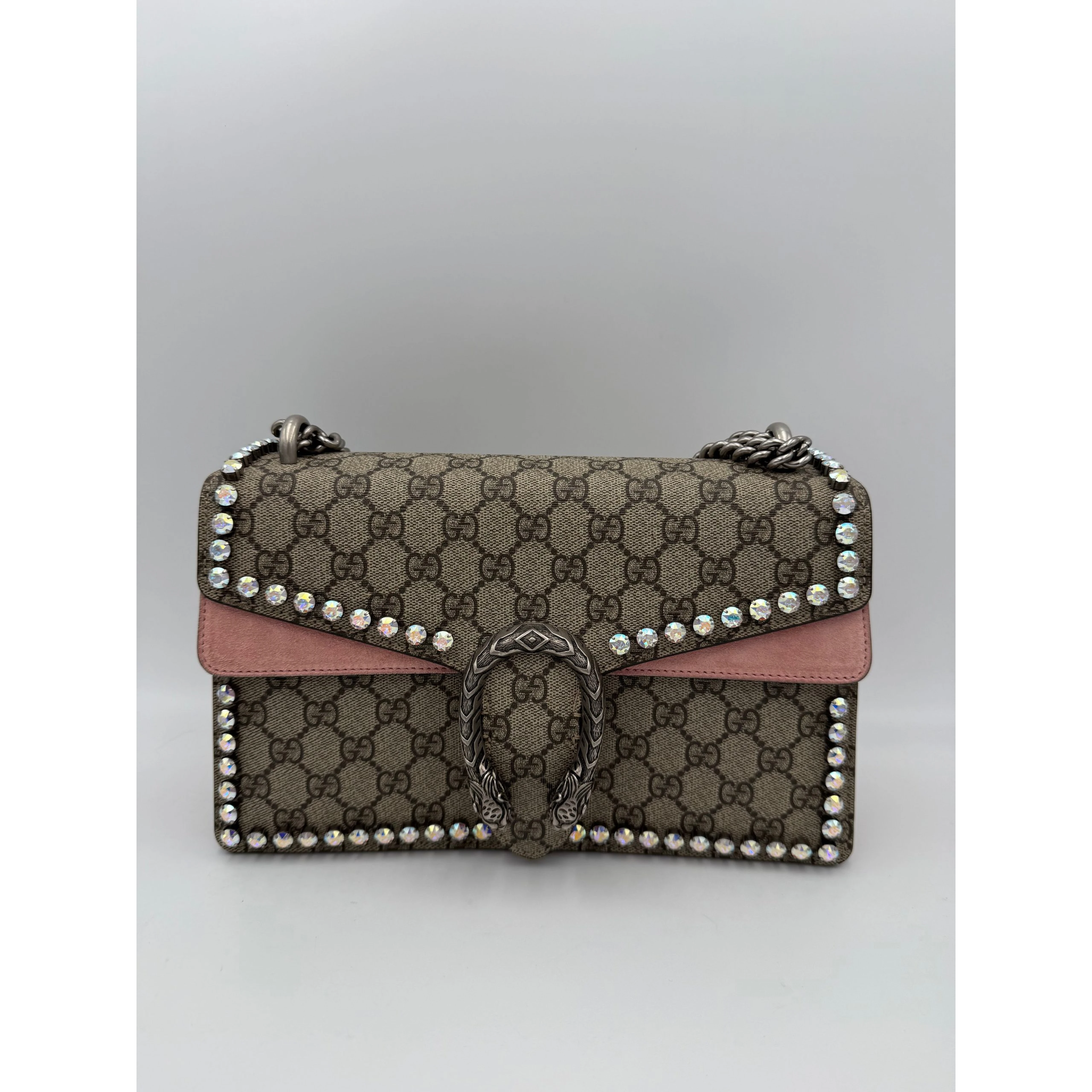 GUCCI DIONYSUS GG Supreme with Diamonds Handbag