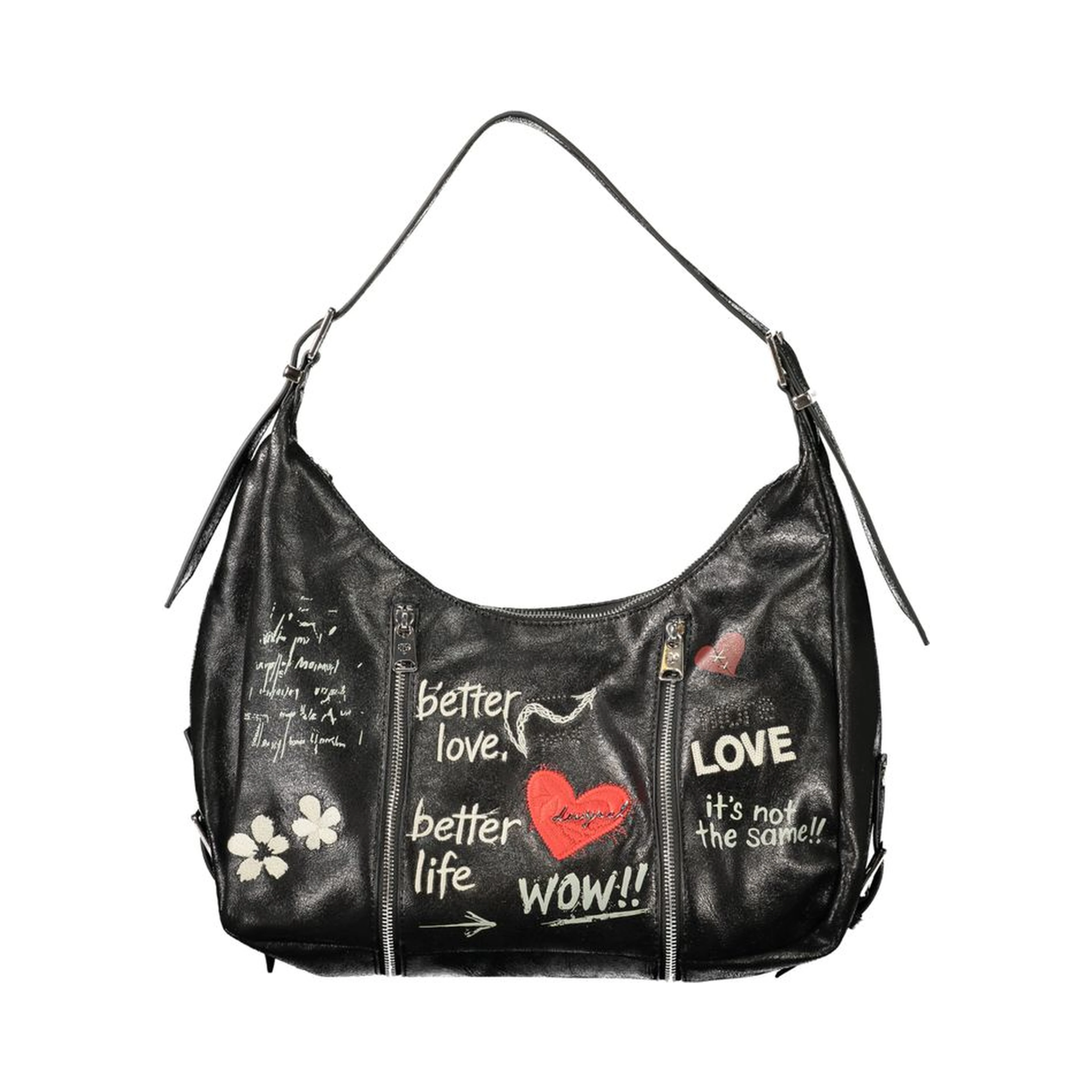 Nero Poliuretano Donna Bag