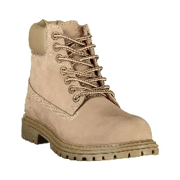 Beige Leather Women's Boot