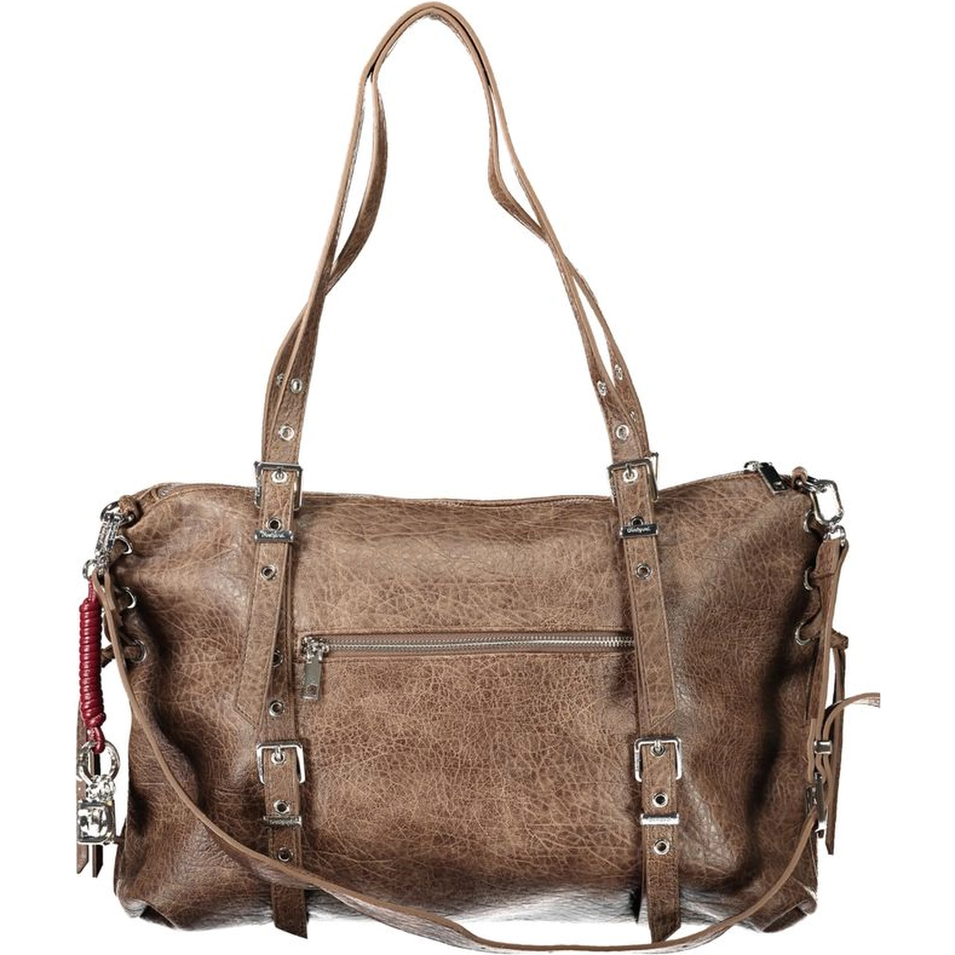 Brown Polyurethane Womens Bag