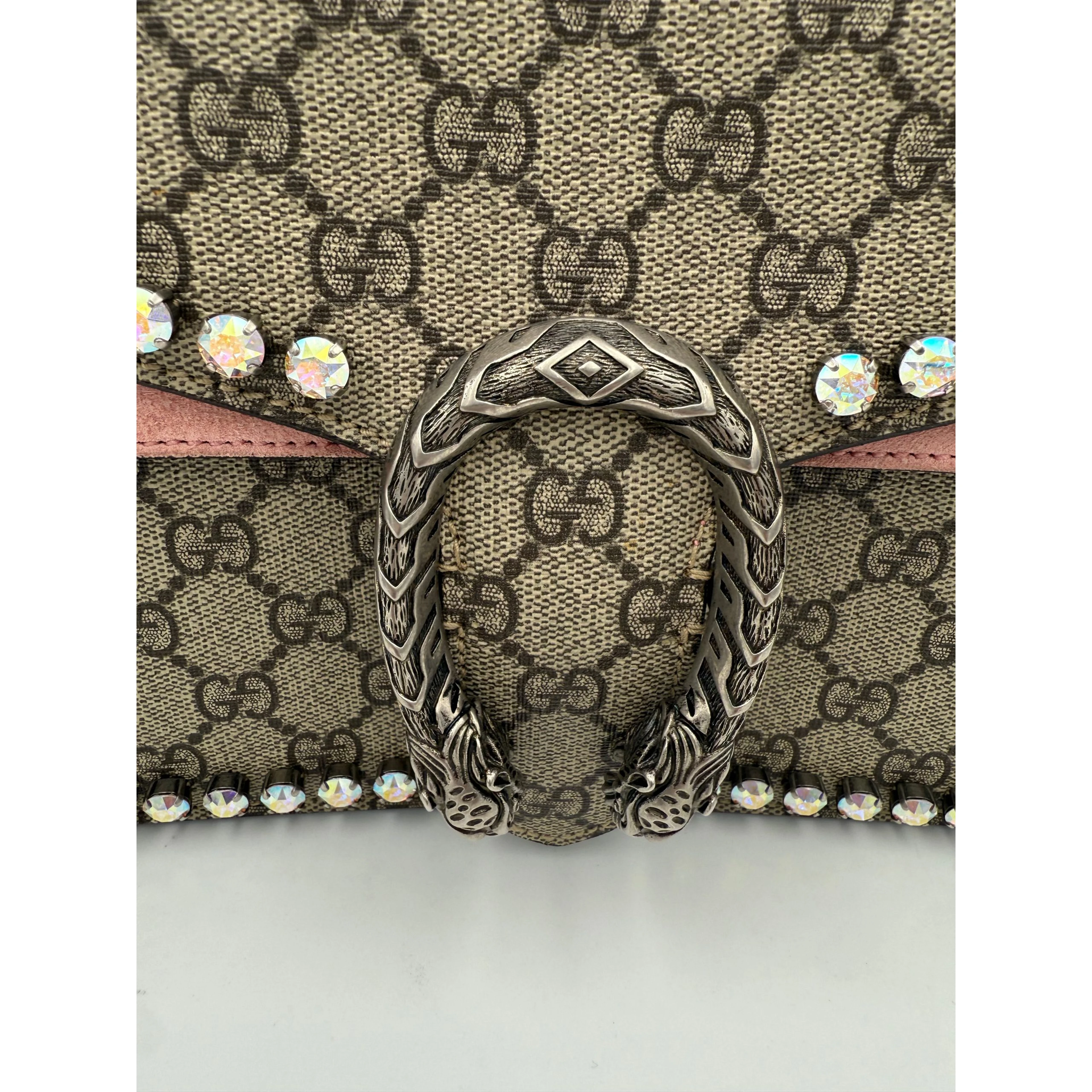 GUCCI DIONYSUS GG Supreme with Diamonds Handbag