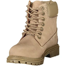 Beige Leather Women's Boot