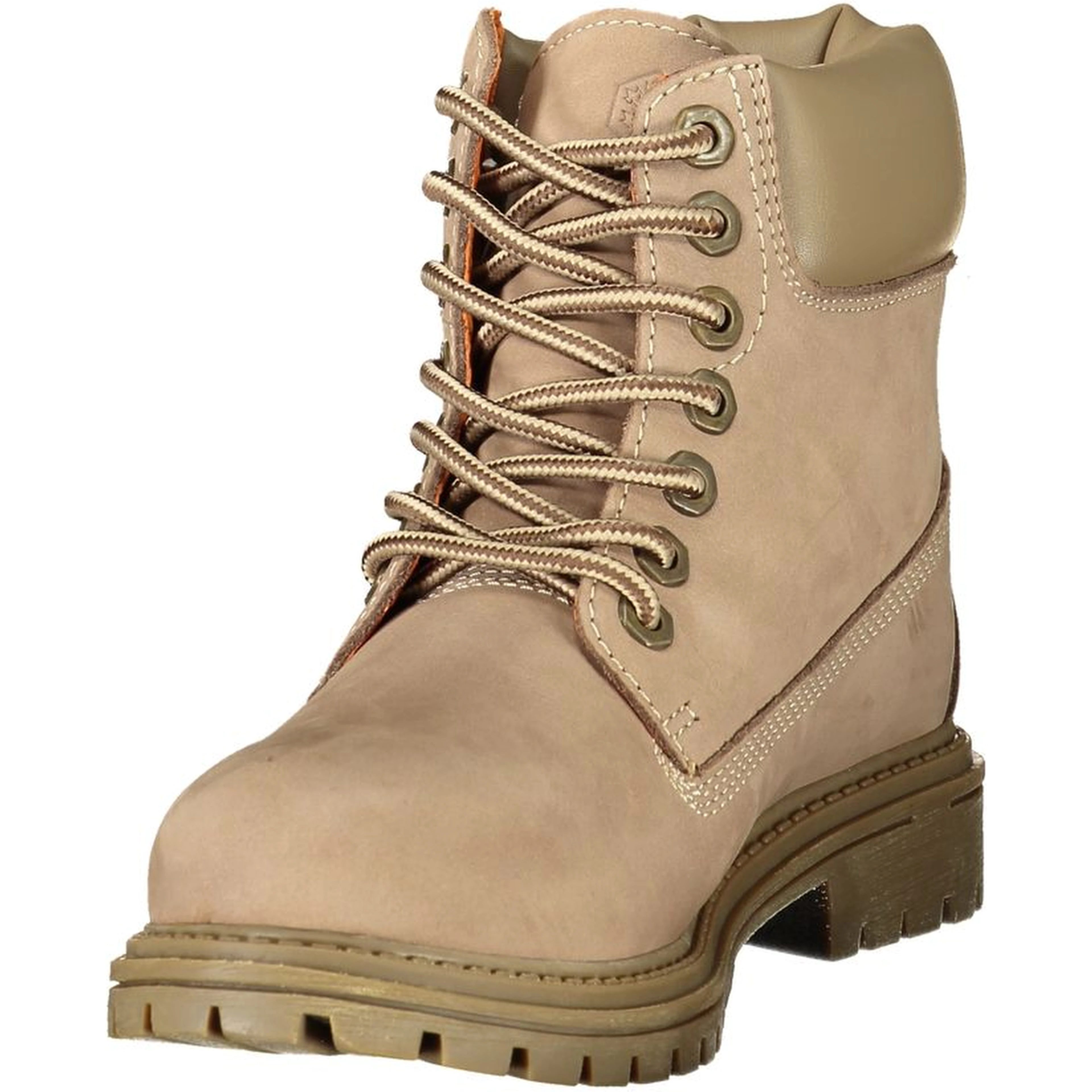 Beige Leather Women's Boot