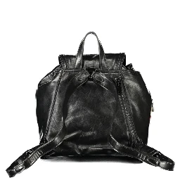 Black Polyurethane Women's Backpack