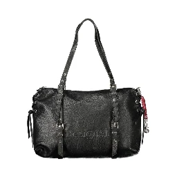 Black Polyurethane Women Bag