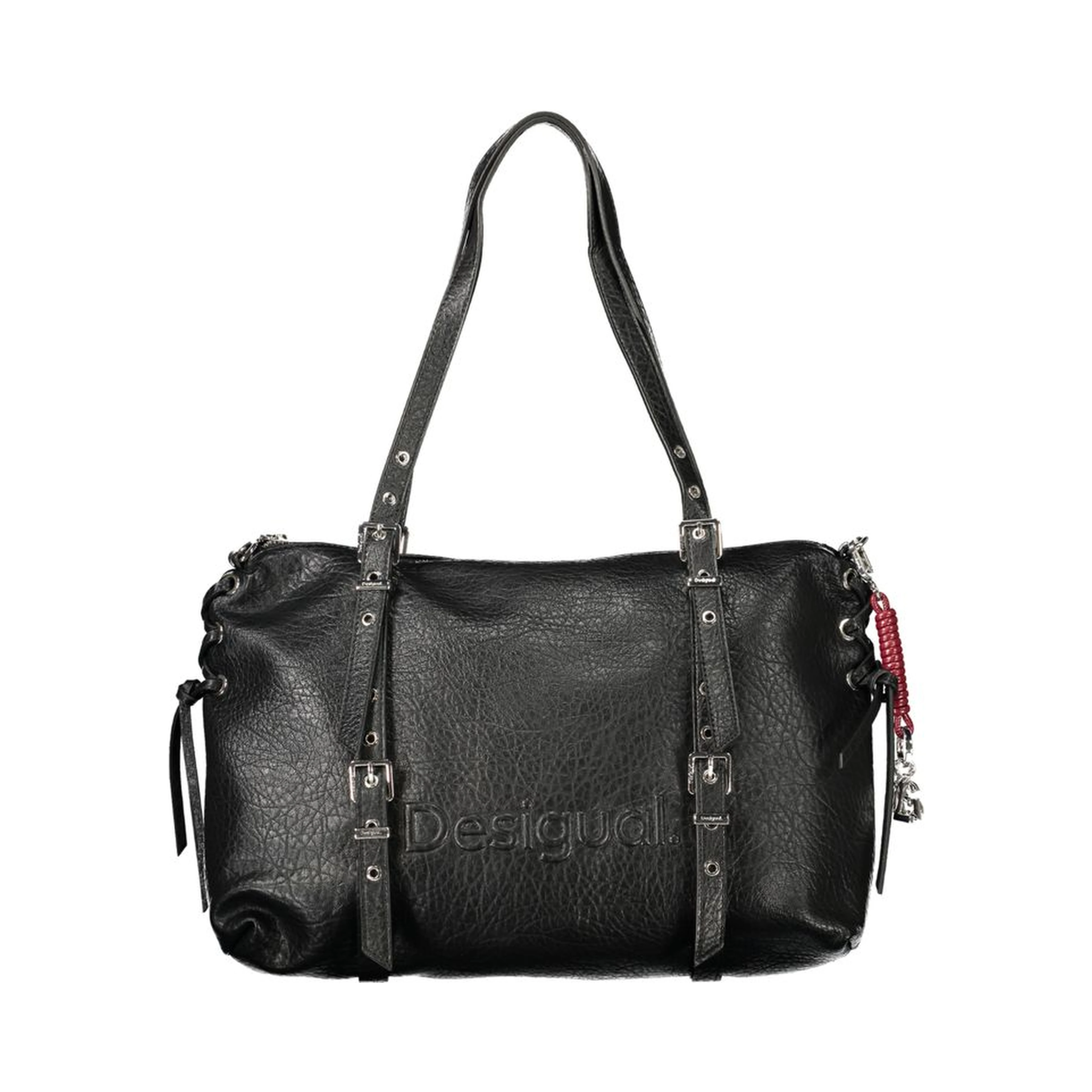 Black Polyurethane Women Bag