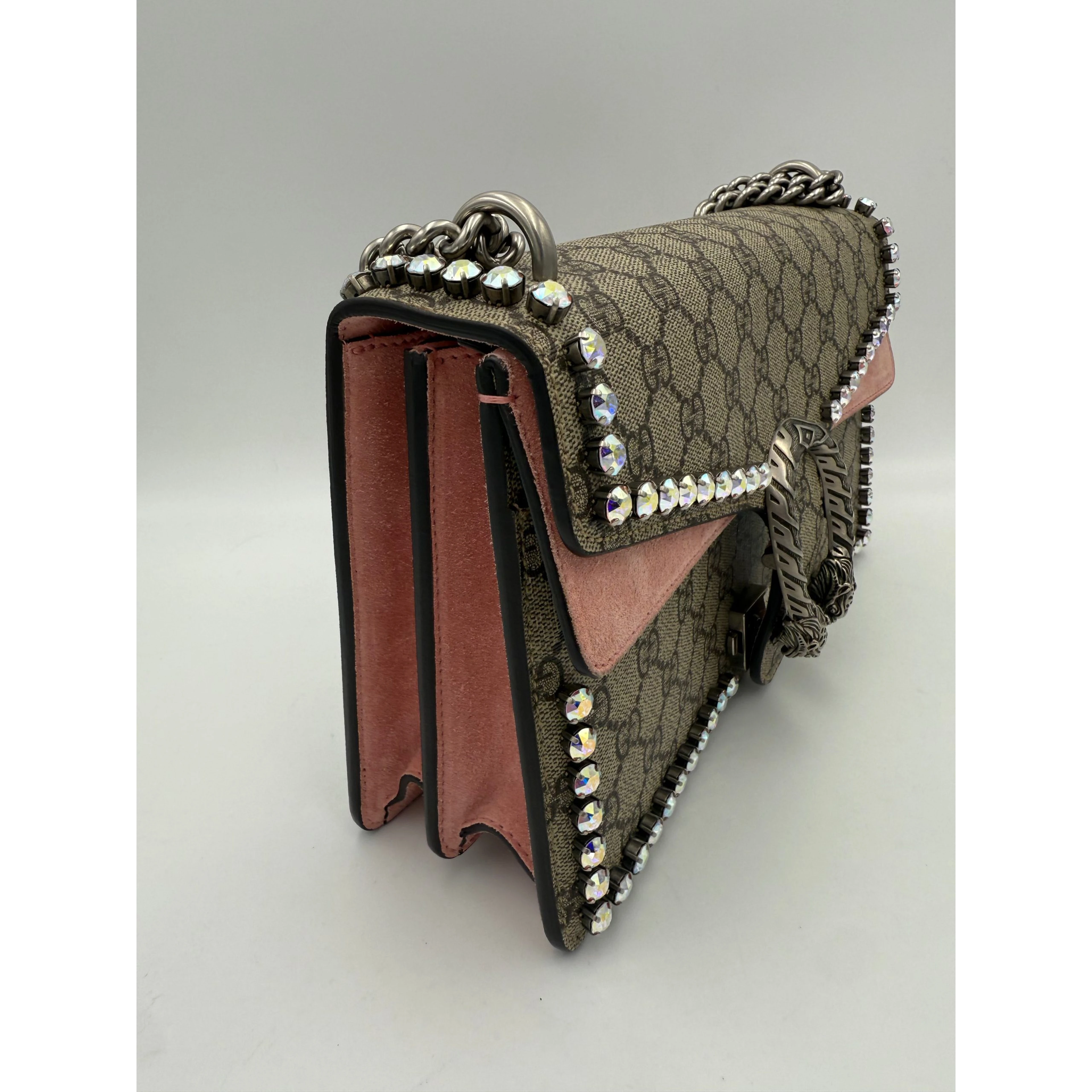 GUCCI DIONYSUS GG Supreme with Diamonds Handbag
