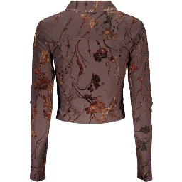 Brown Polyester Women's Sweater