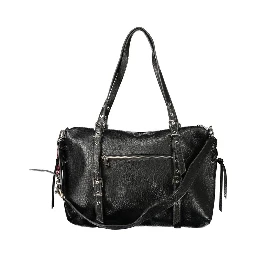 Black Polyurethane Women Bag