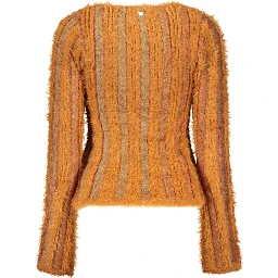 Orange Polyamide Women's Sweater