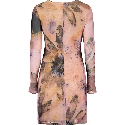 Pink Polyester Women's Dress