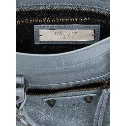 Gray Lamb Leather Handbag