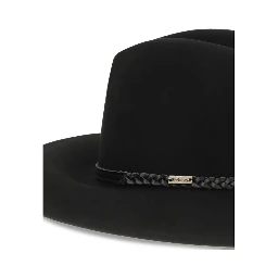 Black Wool Oves Aries Fedora